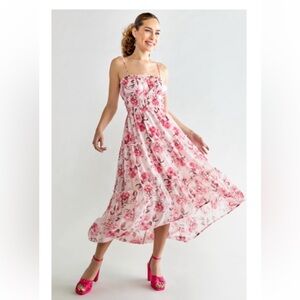 Francesca’s Floral Pink Dress